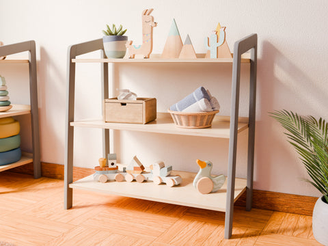 New Collection: Montessori 3-Shelf Toy Storage