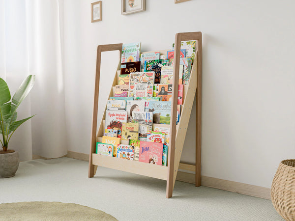 Tall Children's Bookcase – Modern Wooden Design - Woodz