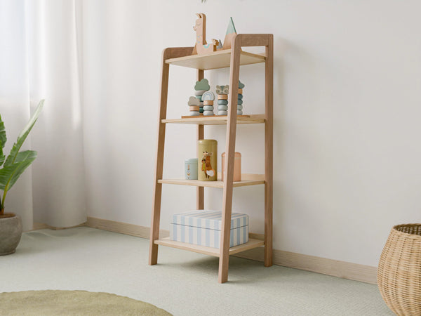 Tall Narrow Wooden Storage Shelf for Kids – Compact Design - Woodz