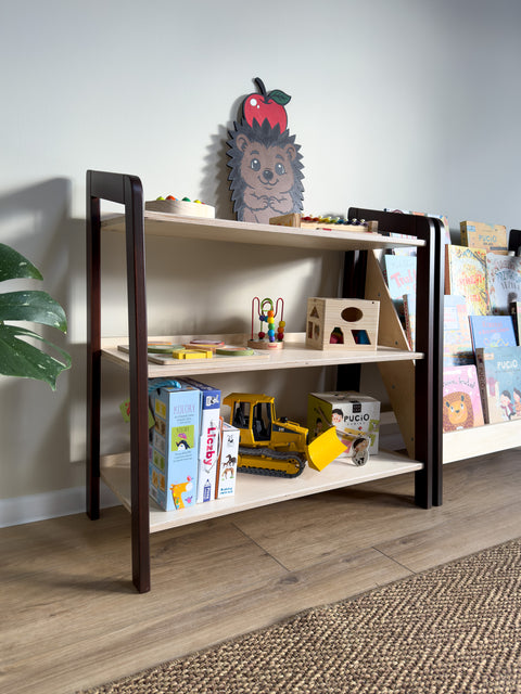 Medium Nursery Bookshelf Natural Wood — TORO